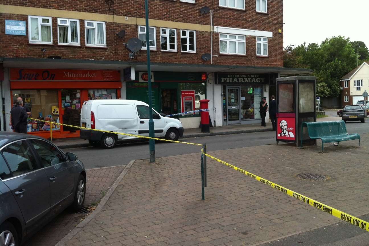 The parade was taped off by police