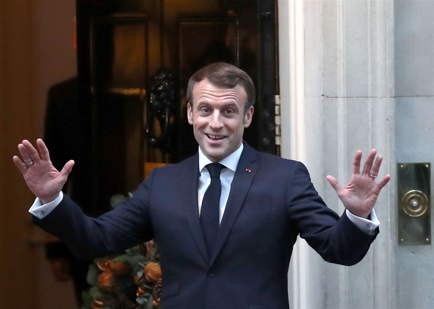 French President Emmanuel Macron is visiting London (Steve Parsons/PA)