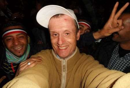 Alisdare Hickson, pictured last year in Cairo's Tahrir Square following the fall of President Hosni Mubarak