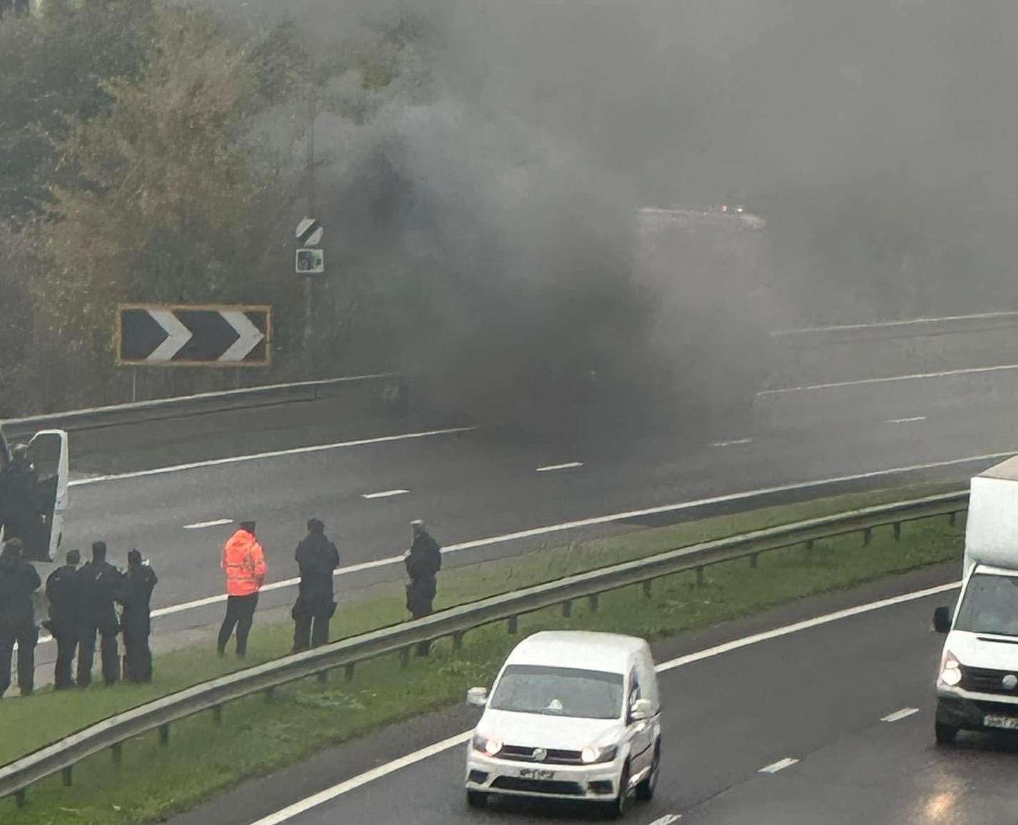 Emergency services attended the fire on the A289 Hasted Road in Wainscott, Rochester. Picture: Lewis Fox