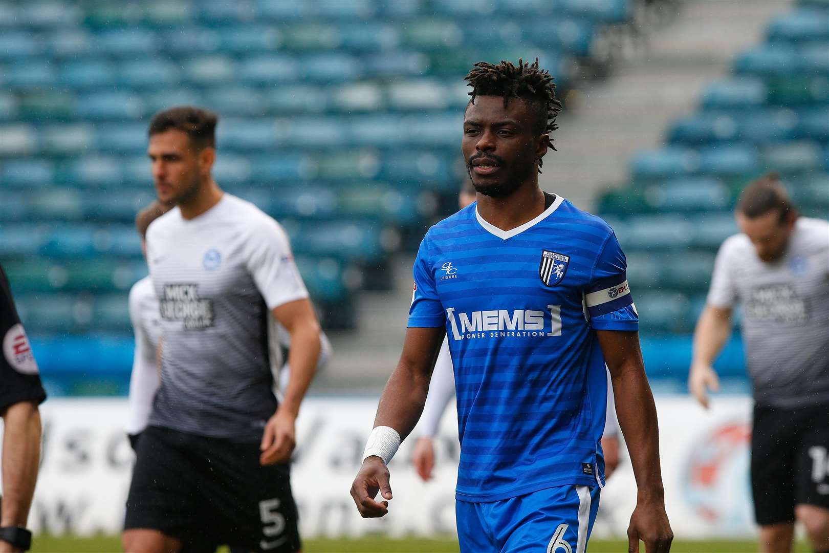 Gillingham defender Gabriel Zakuani was vice captain last season Picture: Andy Jones