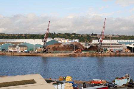 Fire at Chatham Docks