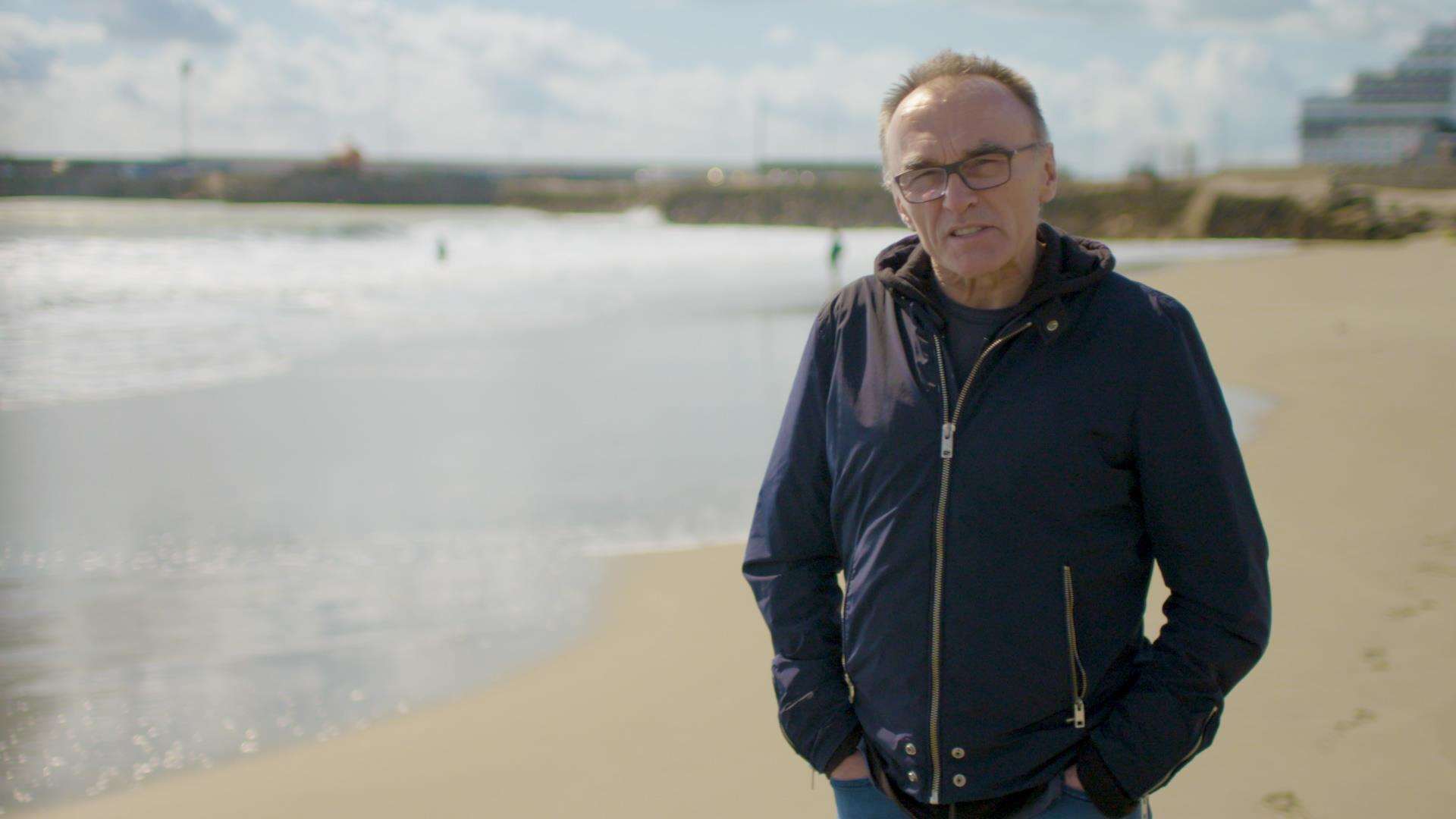 Danny Boyle on Folkestone Suny Sands beach