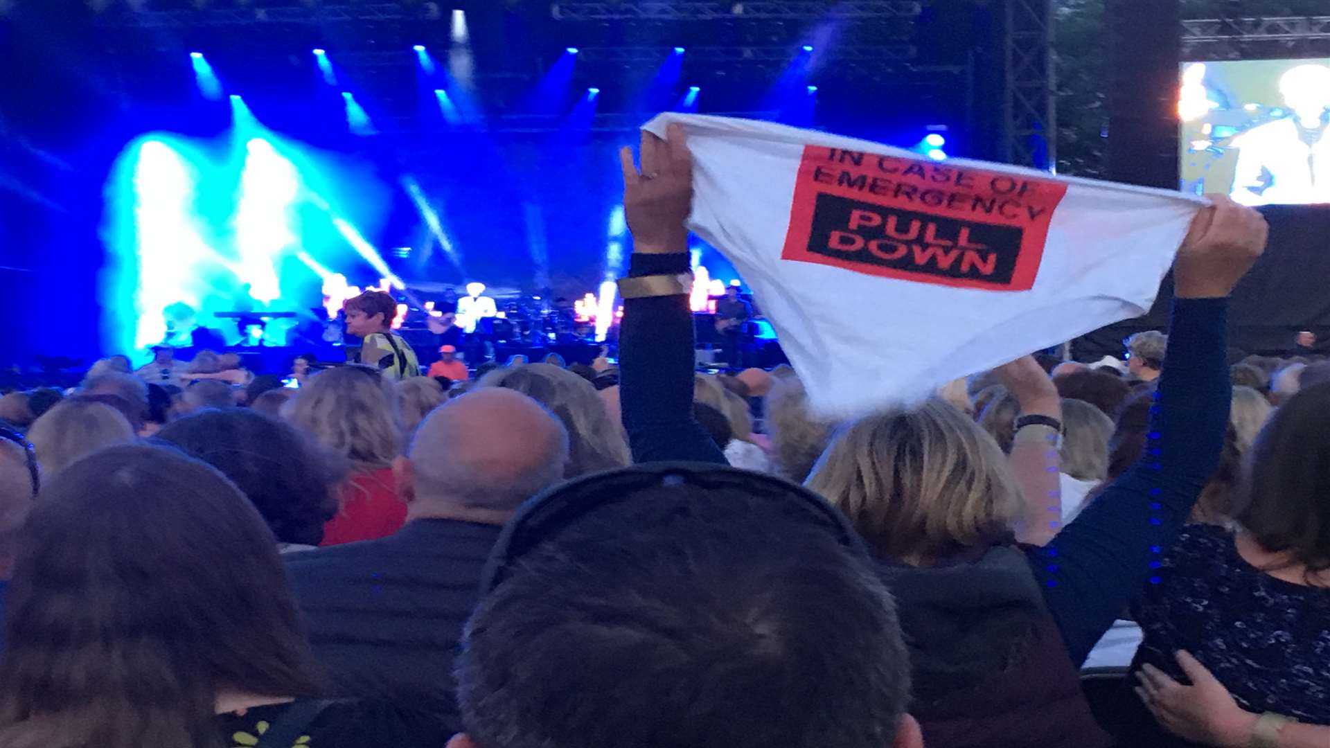 One enthusiastic fan was very upfront with her message to Sir Tom