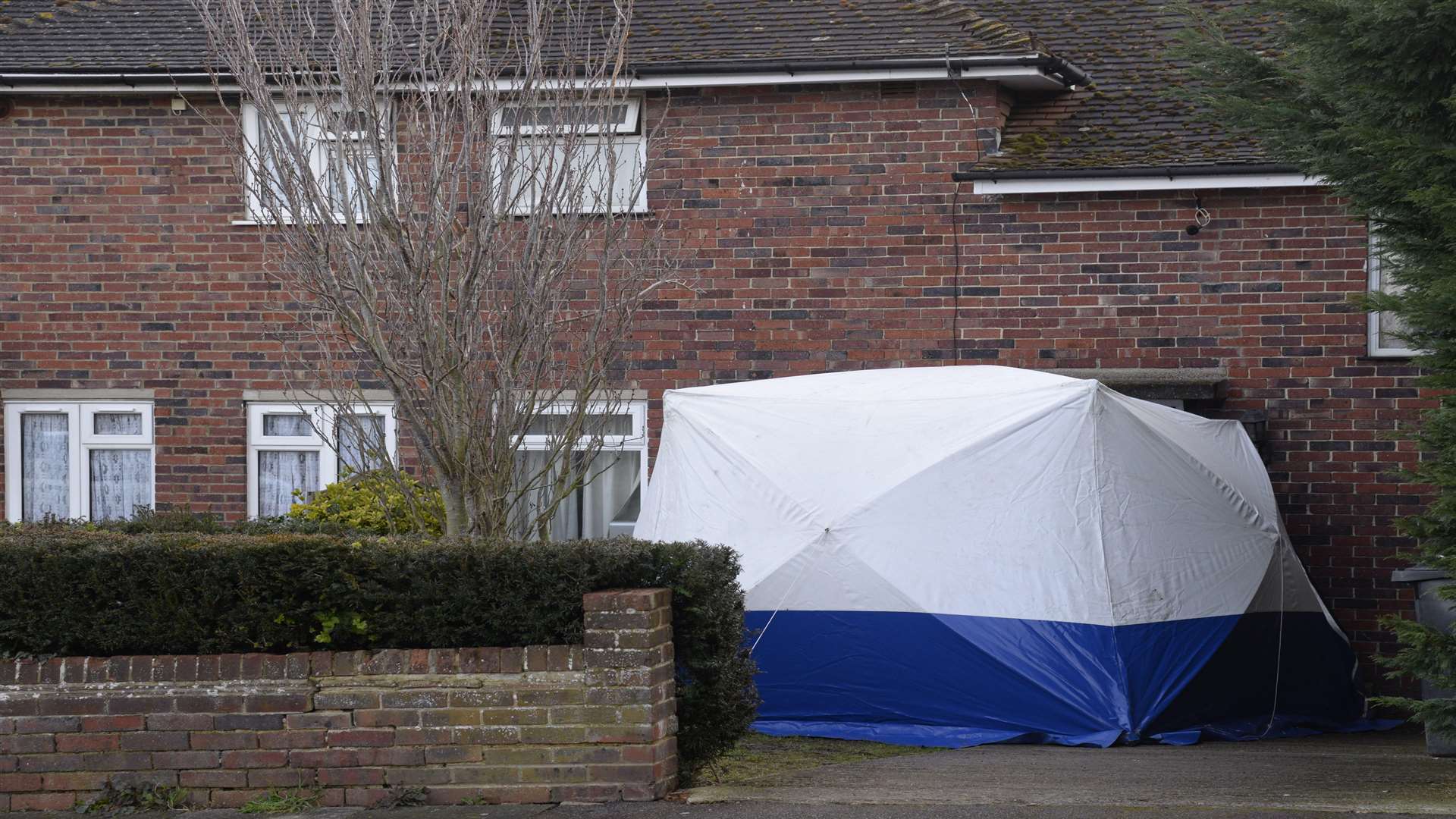 A forensics tent was set up in Dickens Avenue