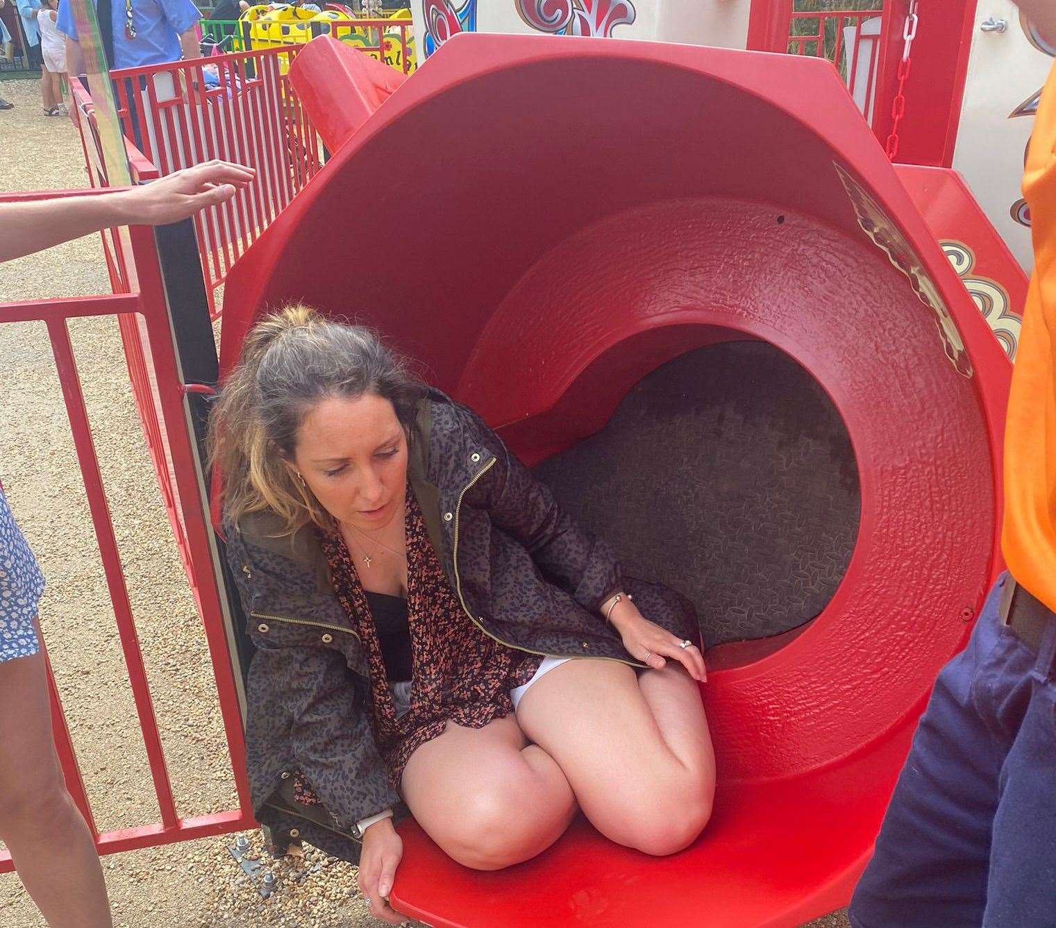 Kate Davies and her daughter Poppy were injured after a teacup detached from a ride at Dreamland Margate. Picture: Kate Davies