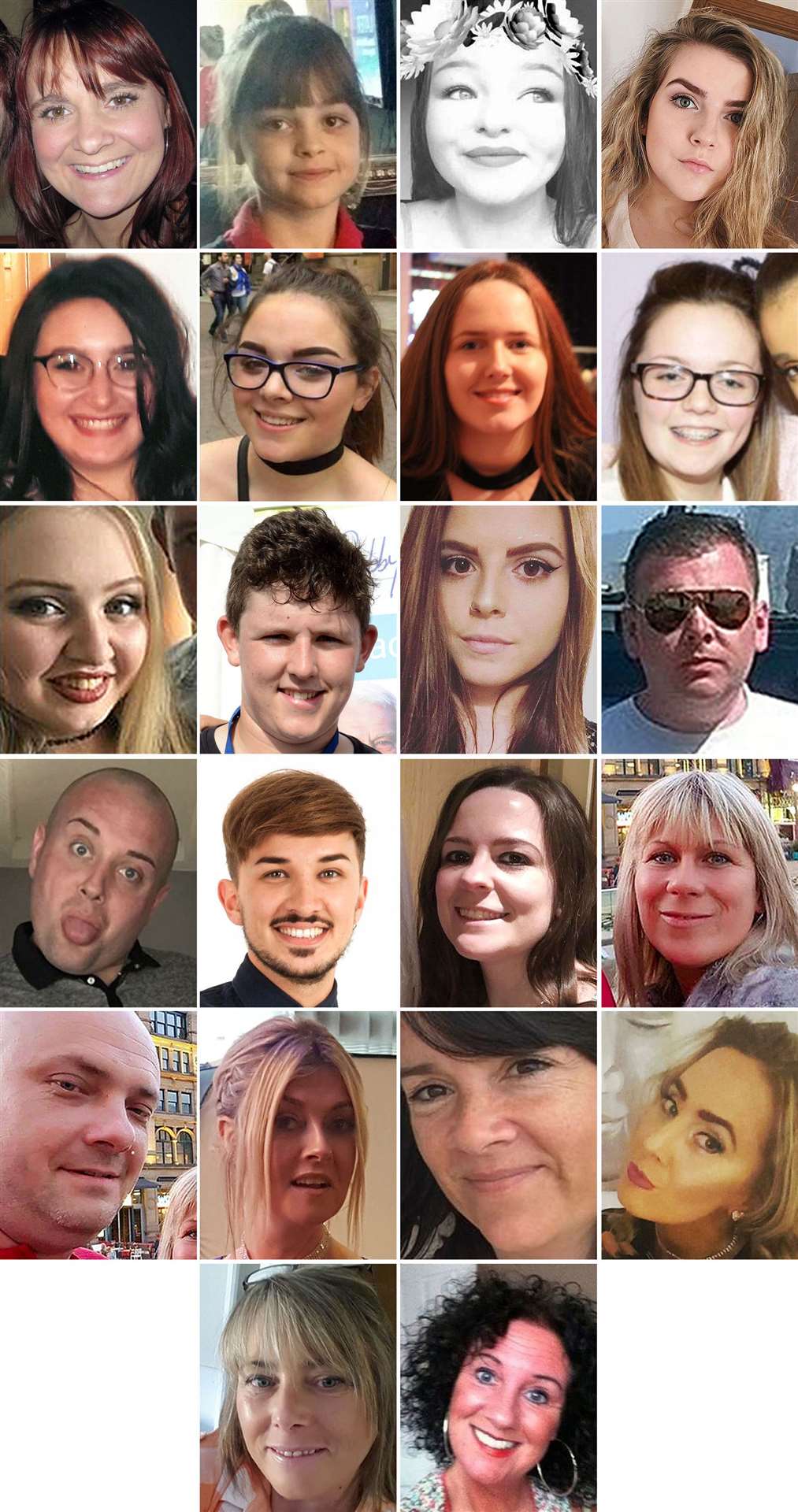 The 22 victims of the terror attack during the Ariana Grande concert (GMP/PA)