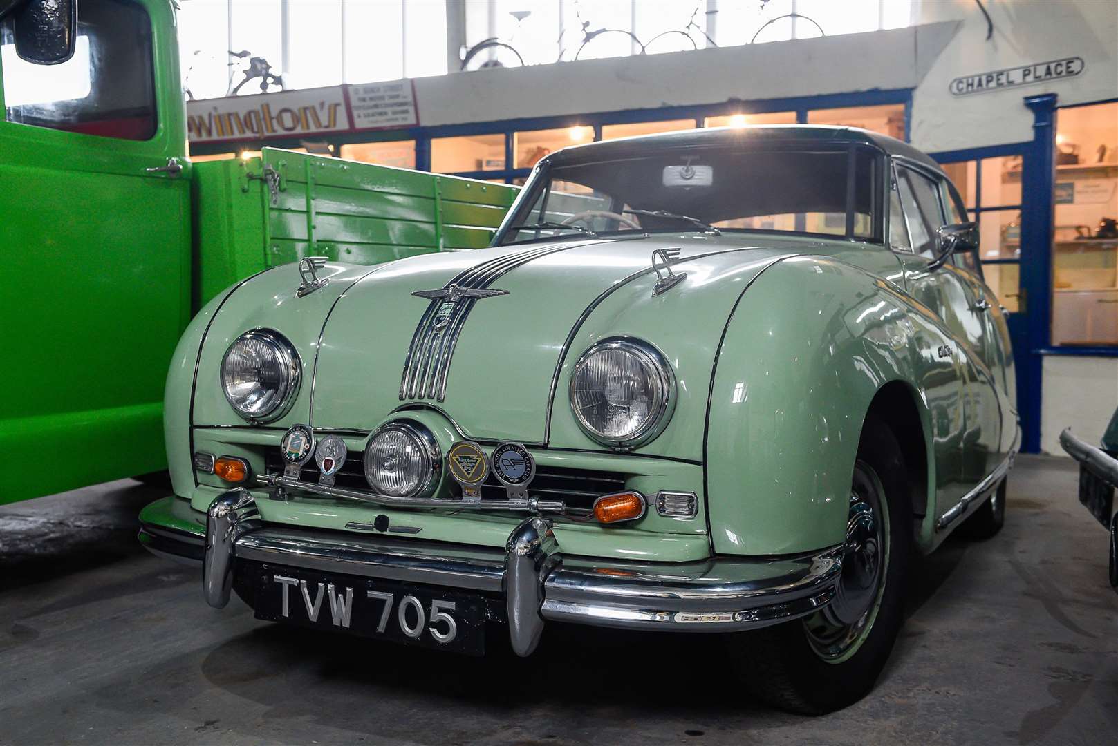 New to view: An Austin A90 Atlantic. Designed for the North American market this was a rare sight on British roads. Dover Transport Museum was gifted the car