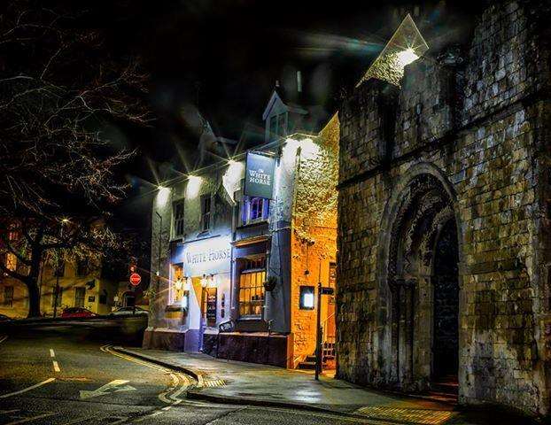 The White Horse and th St James Church ruin. Picture:Matt Hayward