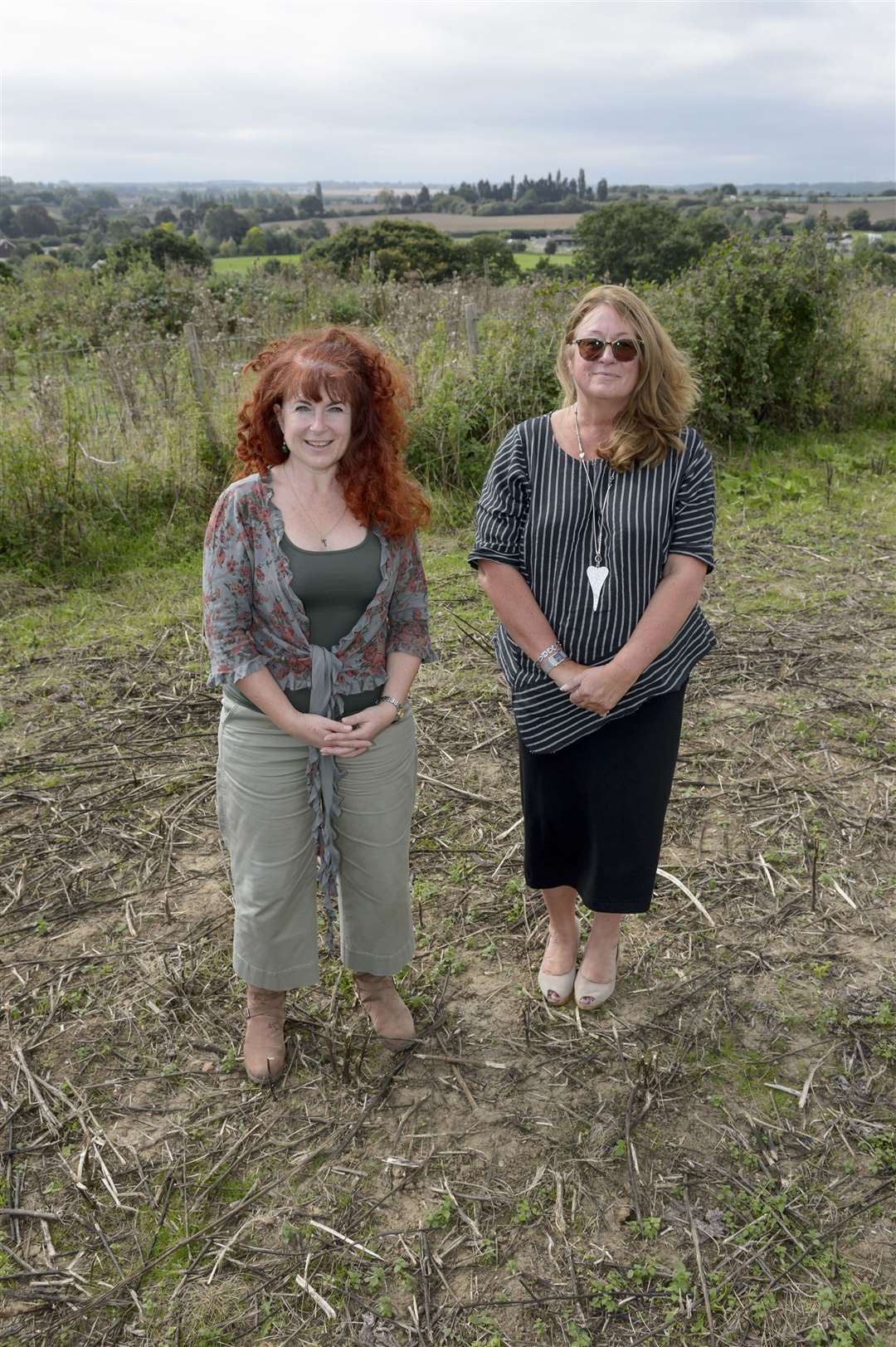 Director Rebecca O'Neill, left, and manager Sian Muir, at the natural burial site in Wardwell Lane, Lower Halstow