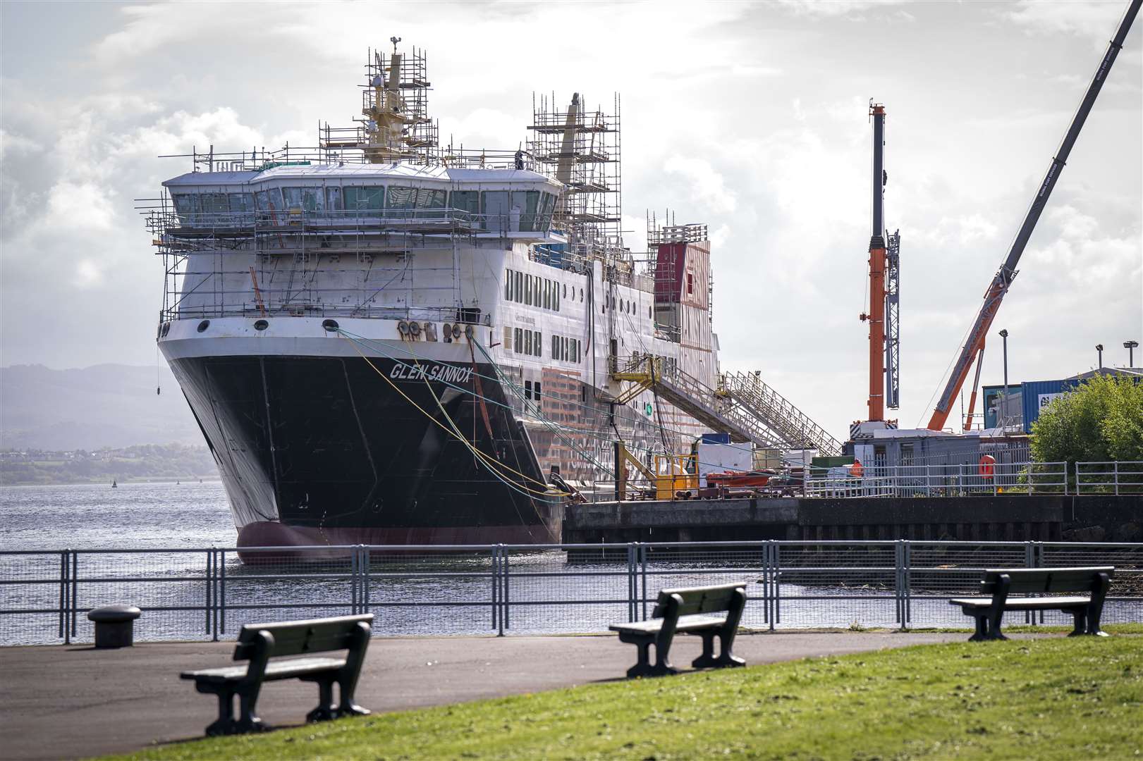 The ferries being built at Ferguson Marine are several years late and millions over budget (Jane Barlow/PA)