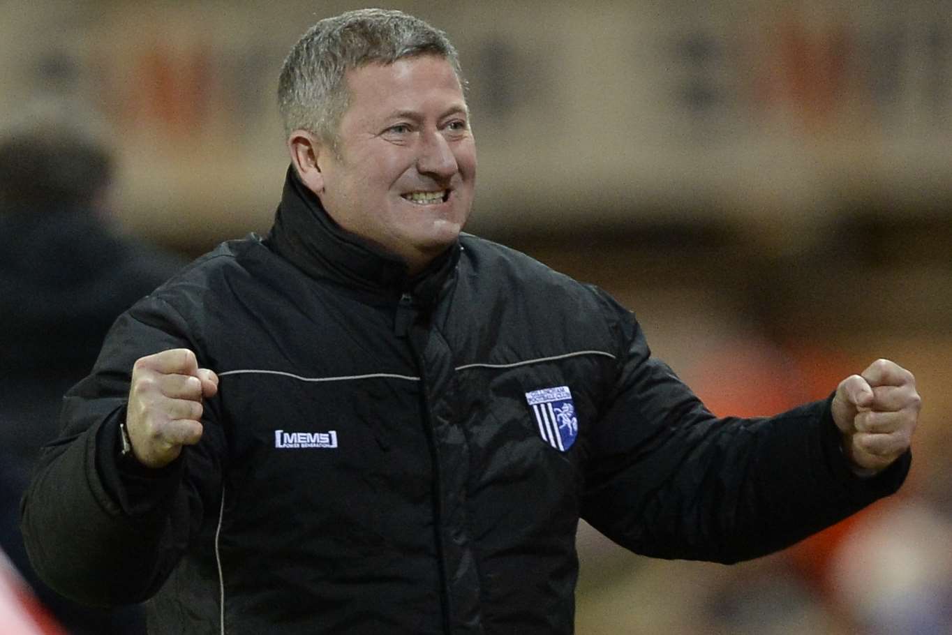 Assistant boss David Kerslake joins the goal celebrations Picture: Ady Kerry