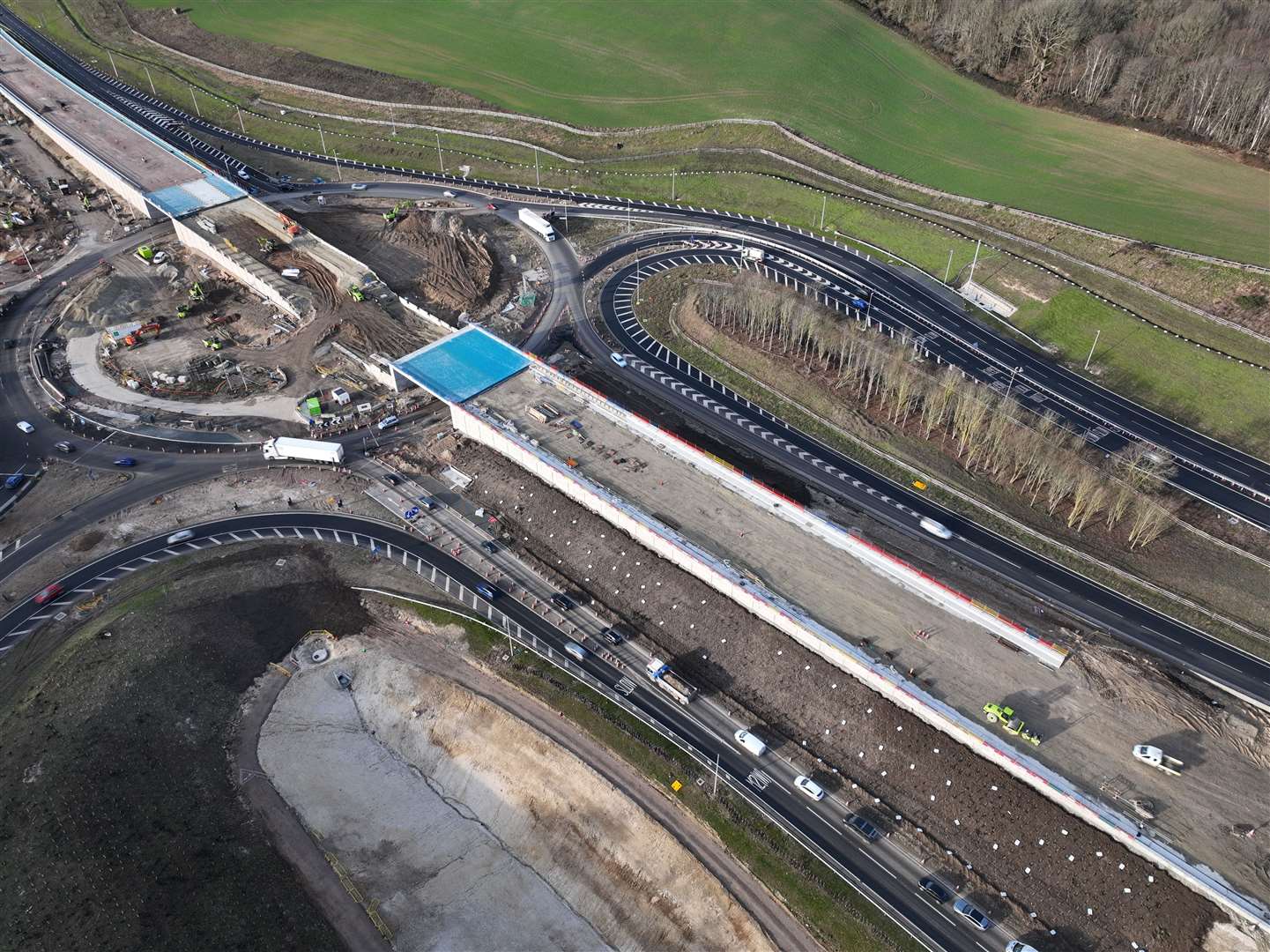 Progress on the new Stockbury flyover in January 2024. Picture: Phil Drew