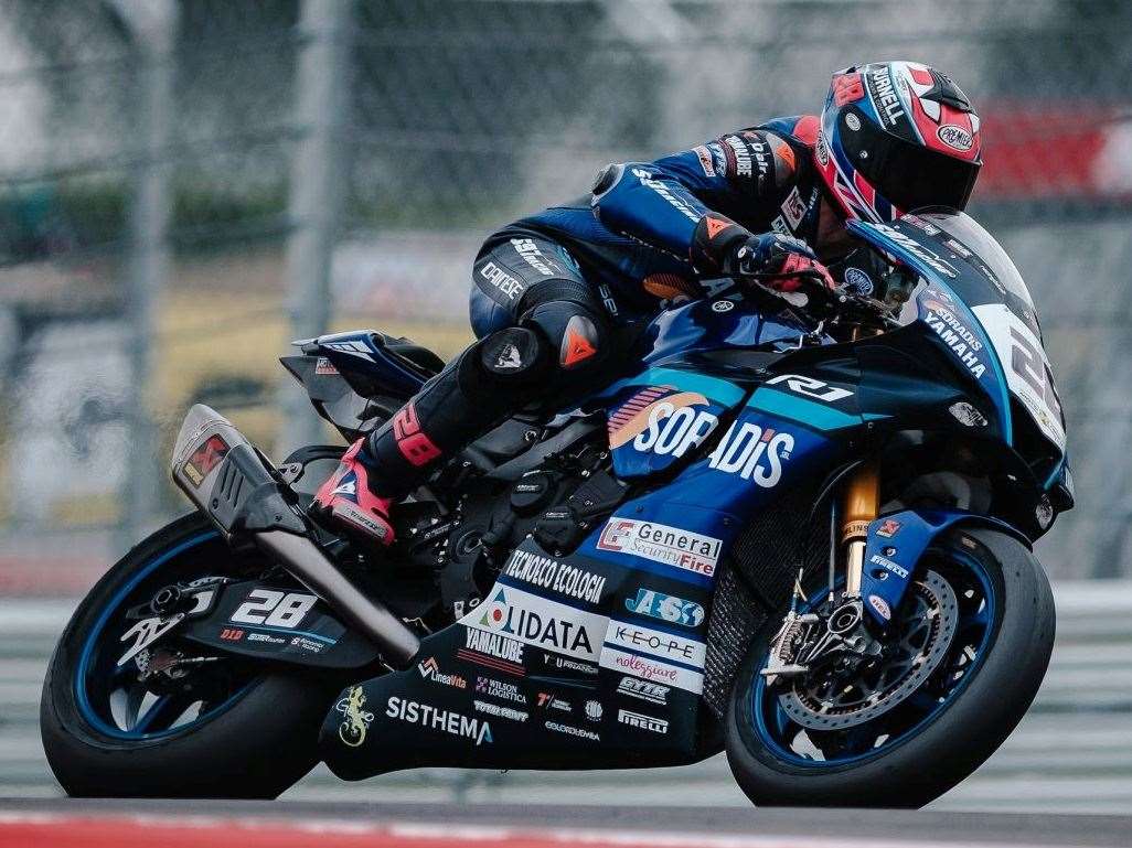 Lydd's Bradley Ray in Superbike World Championship action at Cremona. Picture: Giulio Di Natale