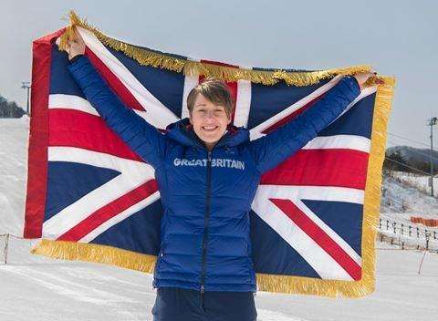 Kent's Lizzie Yarnold was Team GB's flag bearer at the Pyeongchang Winter Olympics