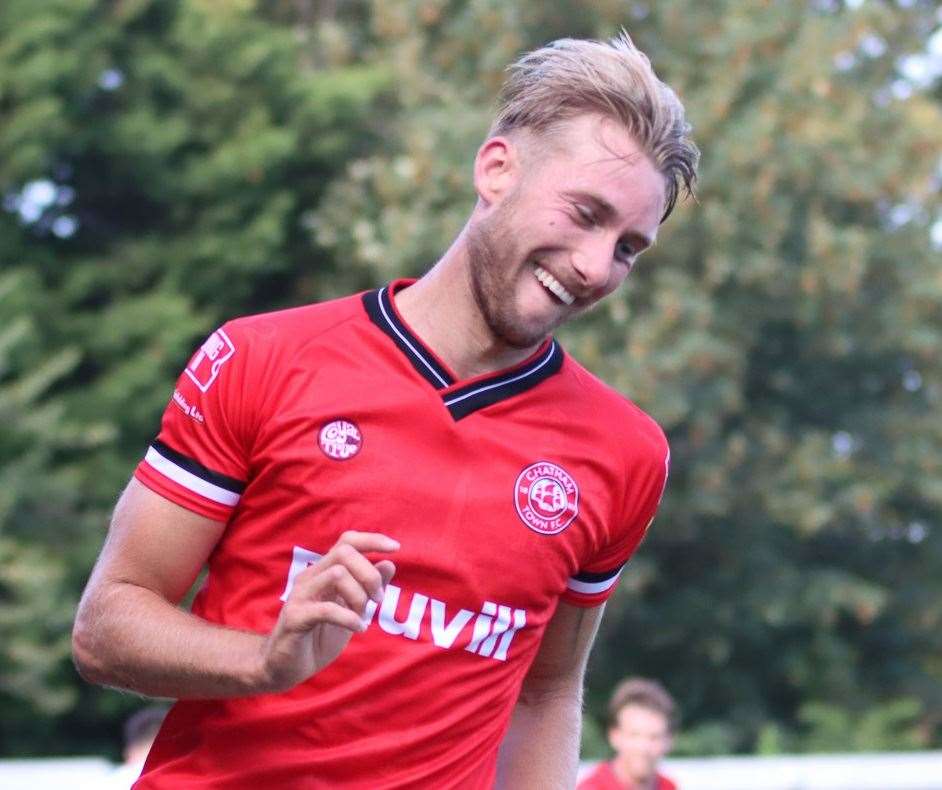 Tommie Fagg – was among the scorers as Hastings thrashed Folkestone on Boxing Day. Picture: Max English @max_ePhotos