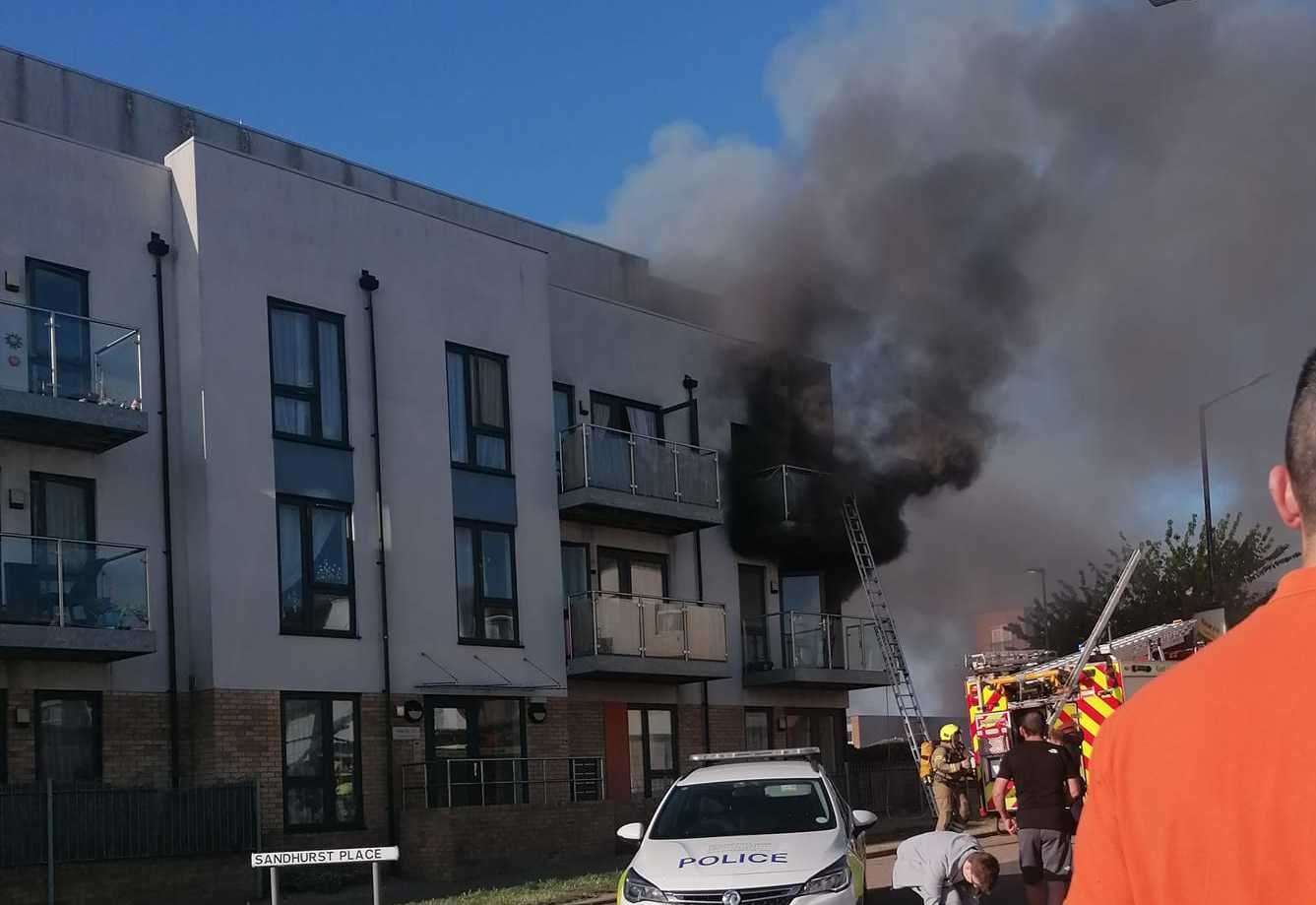 Fire in Sandhurst Place in Margate