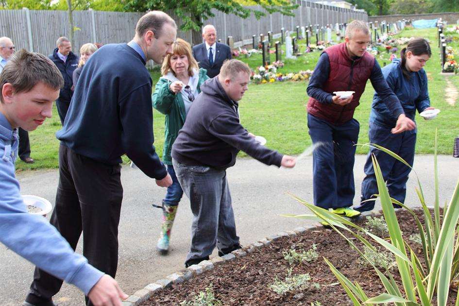 Seeds have been planted at Northfleet Cemetery, Northfleet High Street, Windmill Gardens, Darnley Road, Pelham Road and Dash Wood Road.