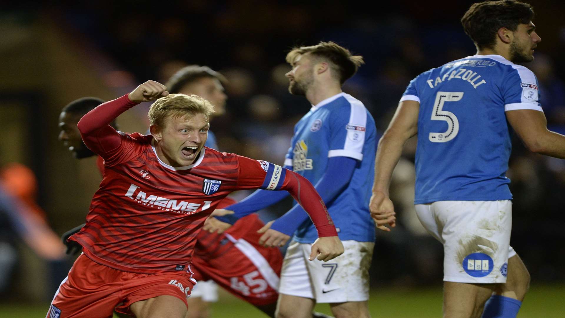 Captain Josh Wright celebrates the equalising goal Picture: Ady Kerry