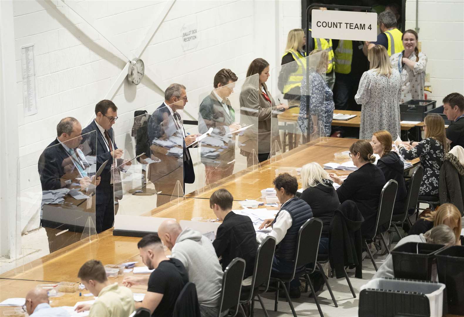 Votes are counted at Selby Leisure Centre (Danny Lawson/PA)