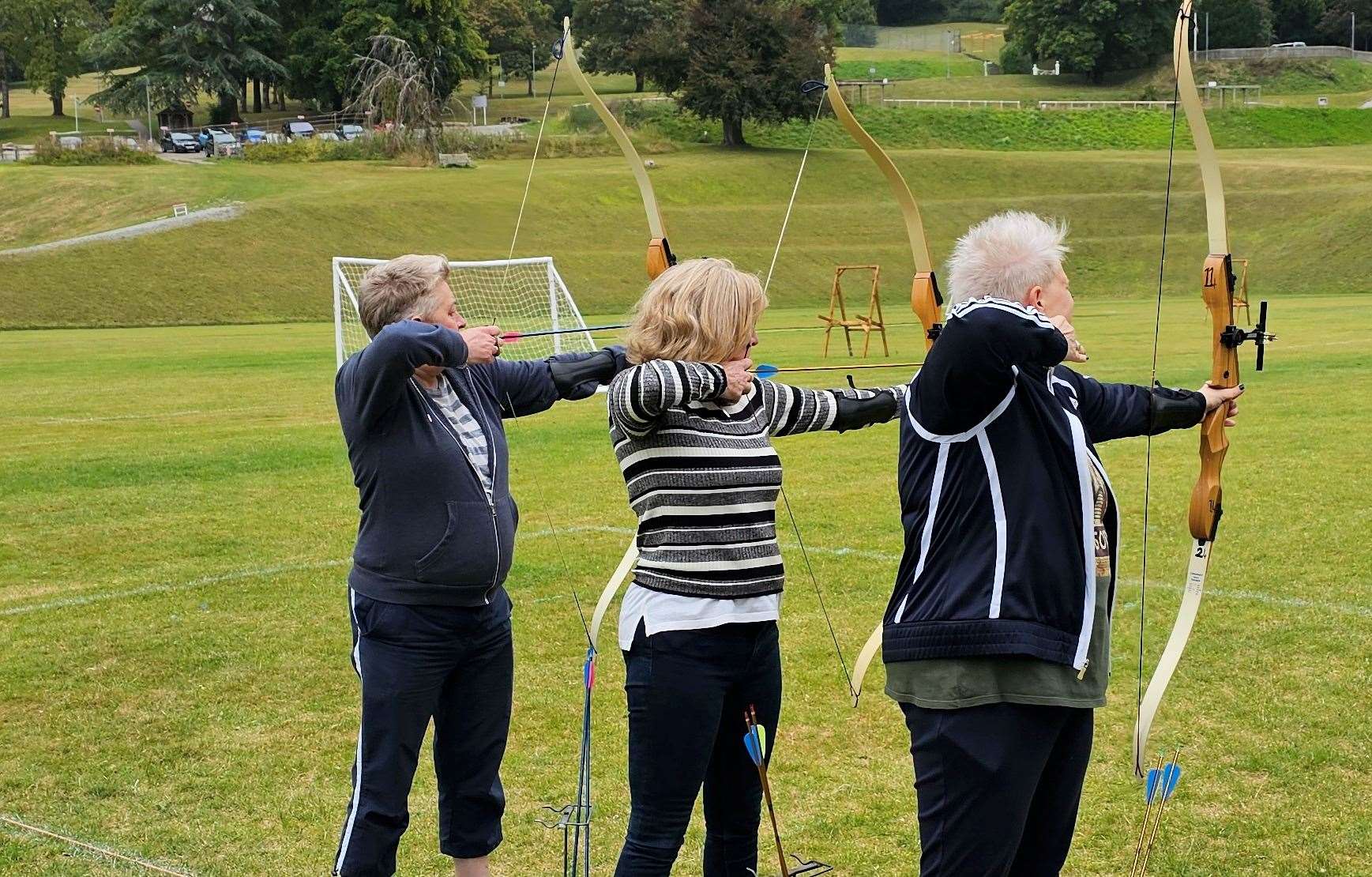 Beginners using with the equipment which has been stolen. Picture: Fox Archers