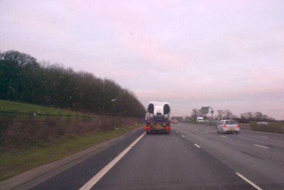 Big Stig as it enters the county. Picture: @emzles