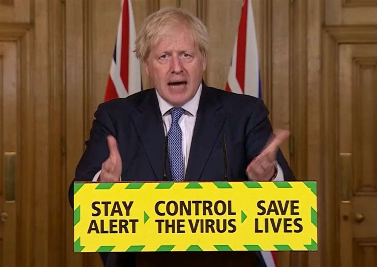 Prime Minister Boris Johnson speaking during a media briefing in Downing Street (PA Images)