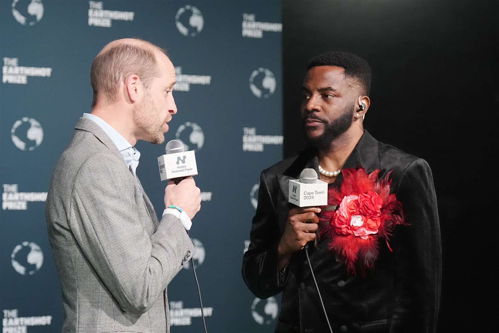 The prince being interviewed as he arrives for the Earthshot Prize Awards on Wednesday (Aaron Chown/PA)