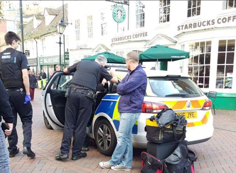 Police arrested the woman.