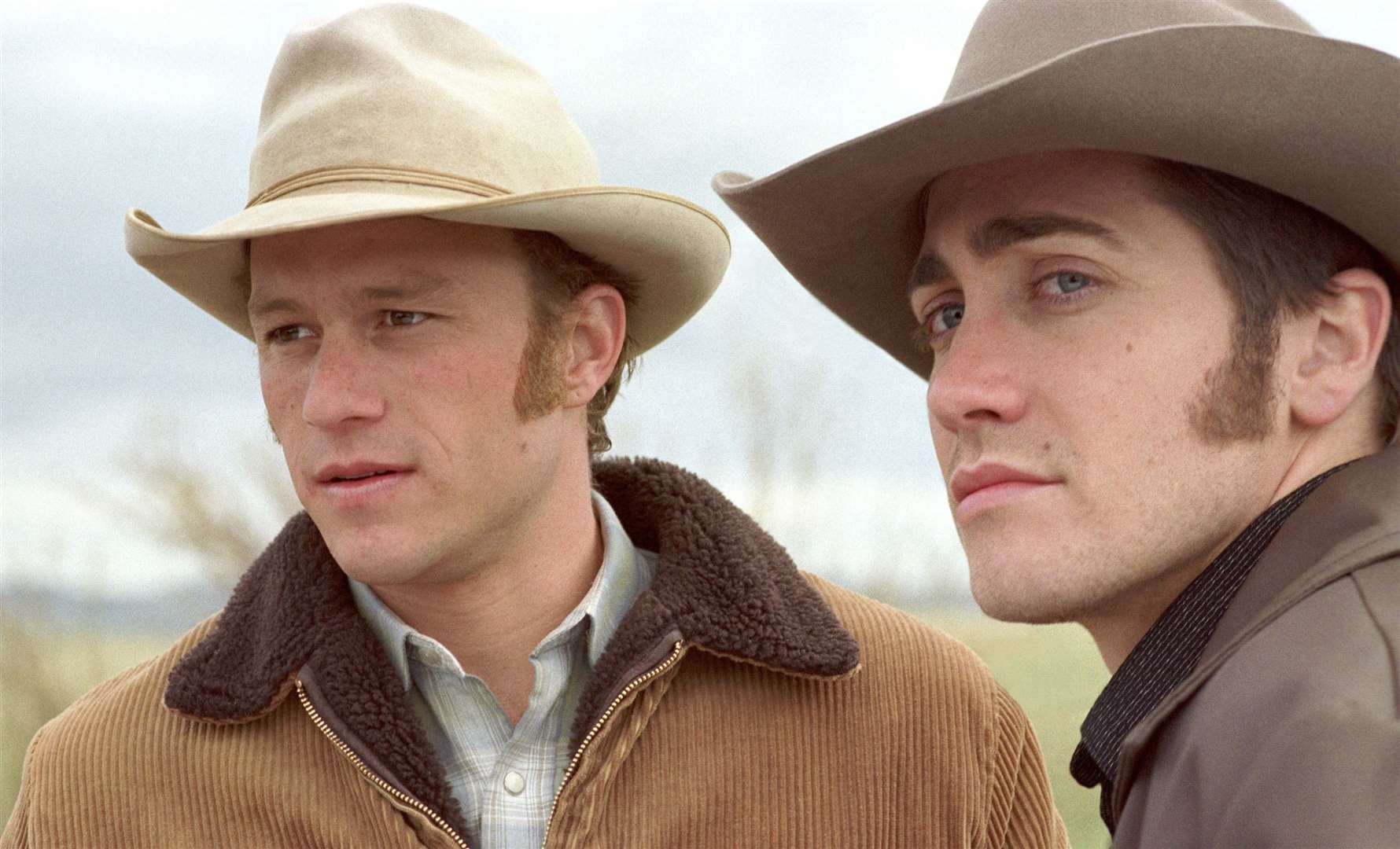 Jake Gyllenhaal and Heath Ledger in Brokeback Mountain