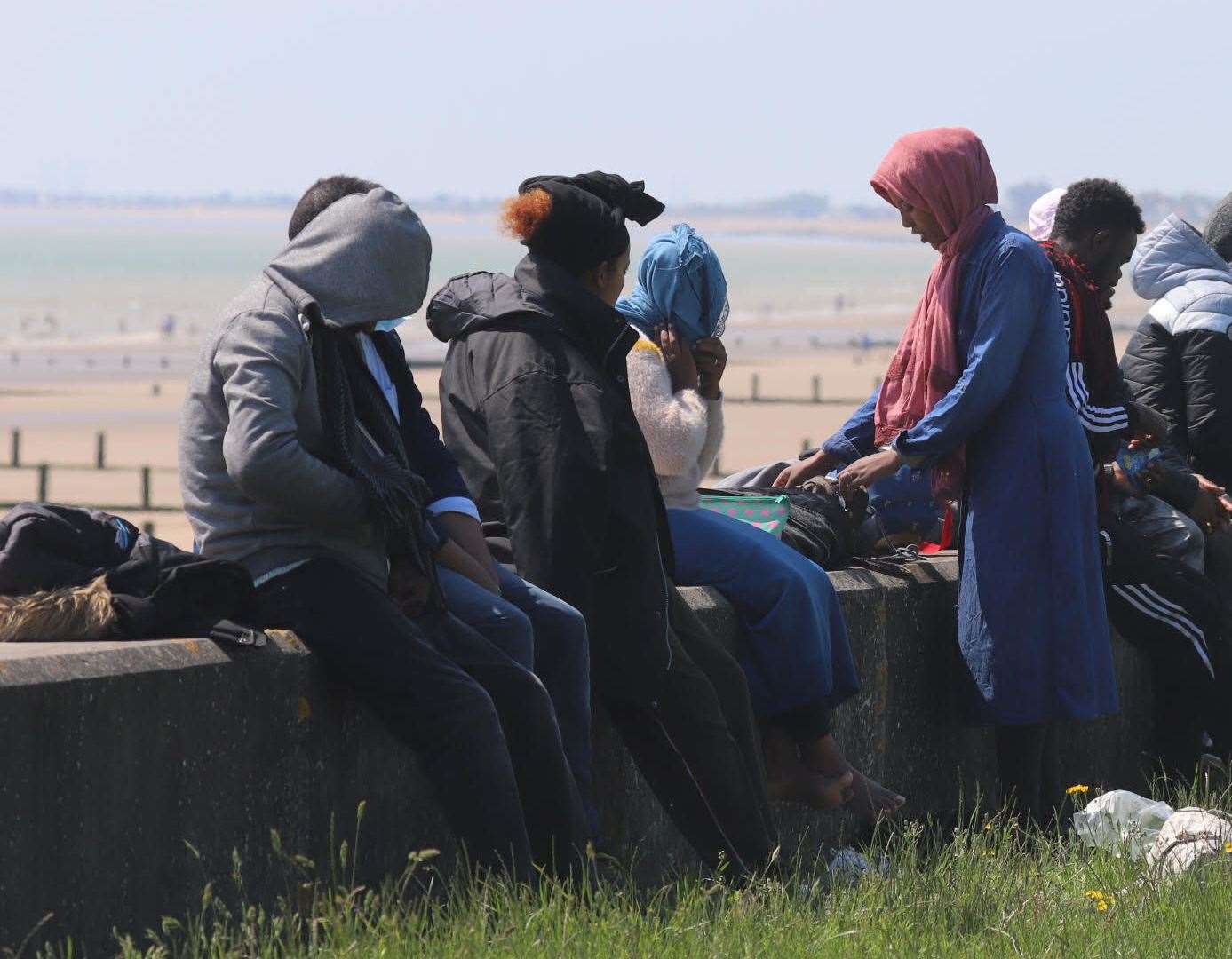 Asylum seekers who landed in Romney Marsh last week. Submitted picture