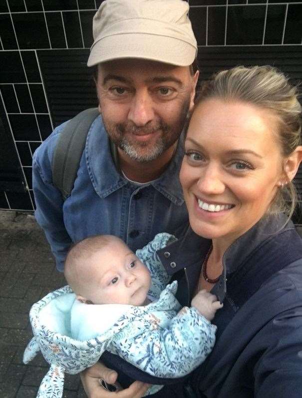 Ben Chatfield, who has an aggressive brain tumour, with wife Victoria and daughter Ruby (Ben and Victoria Chatfield)