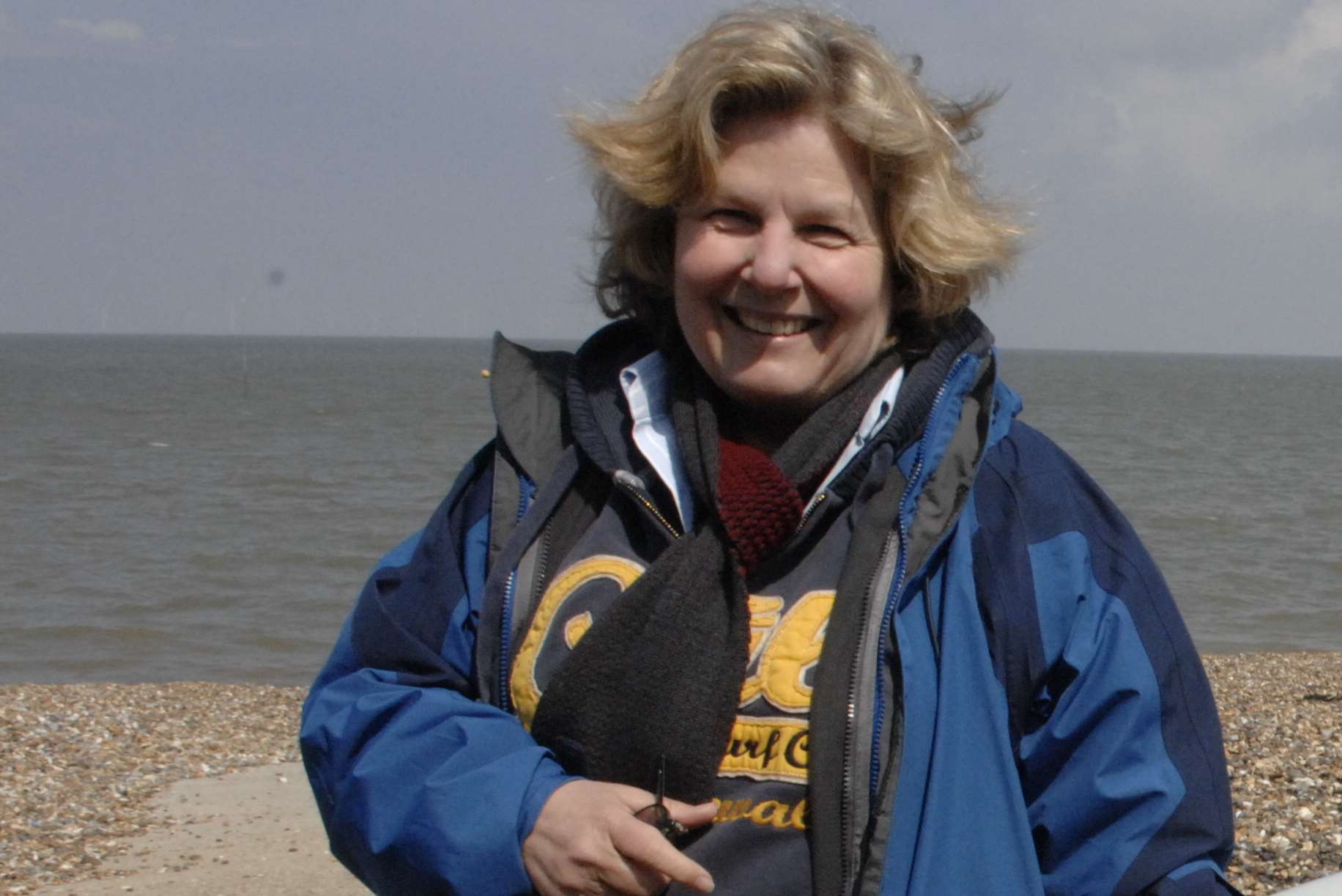 Sandy Toksvig at a boat naming ceremony in Herne Bay