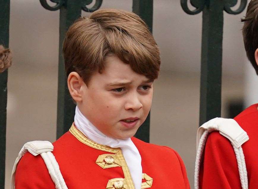 Prince George ahead of the coronation ceremony (Jacob King/PA)