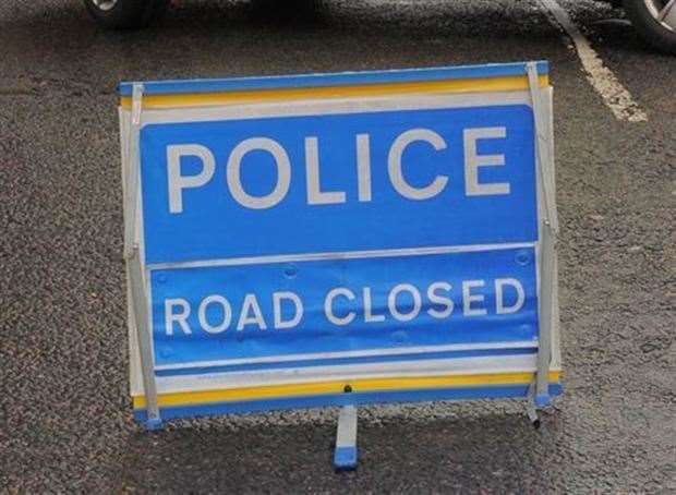 Part of the A256 Westwood Road is currently closed