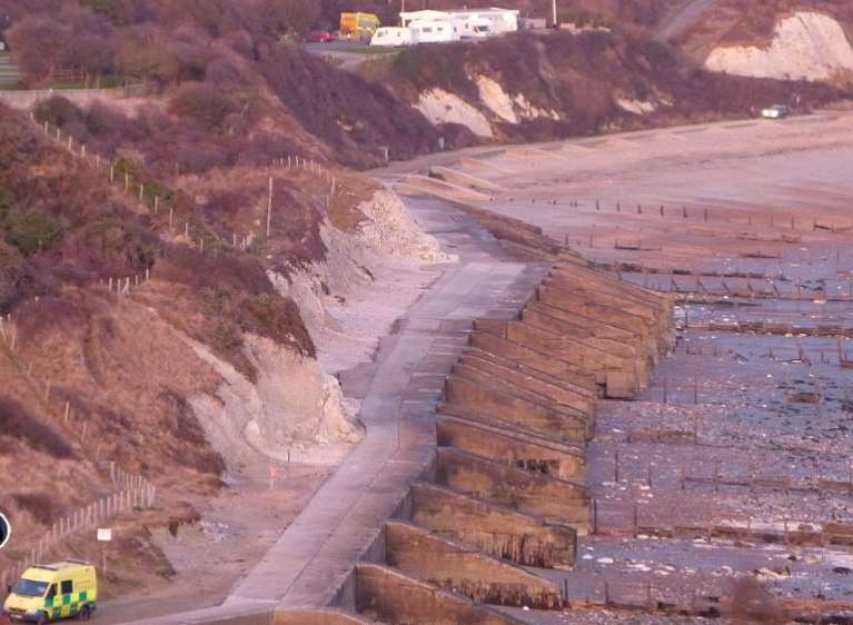 Emergency services at Copt Point, in Folkestone. Picture Kent 999s