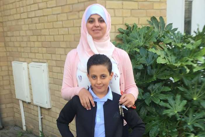 Abeer, 14, and Ahmed, 9