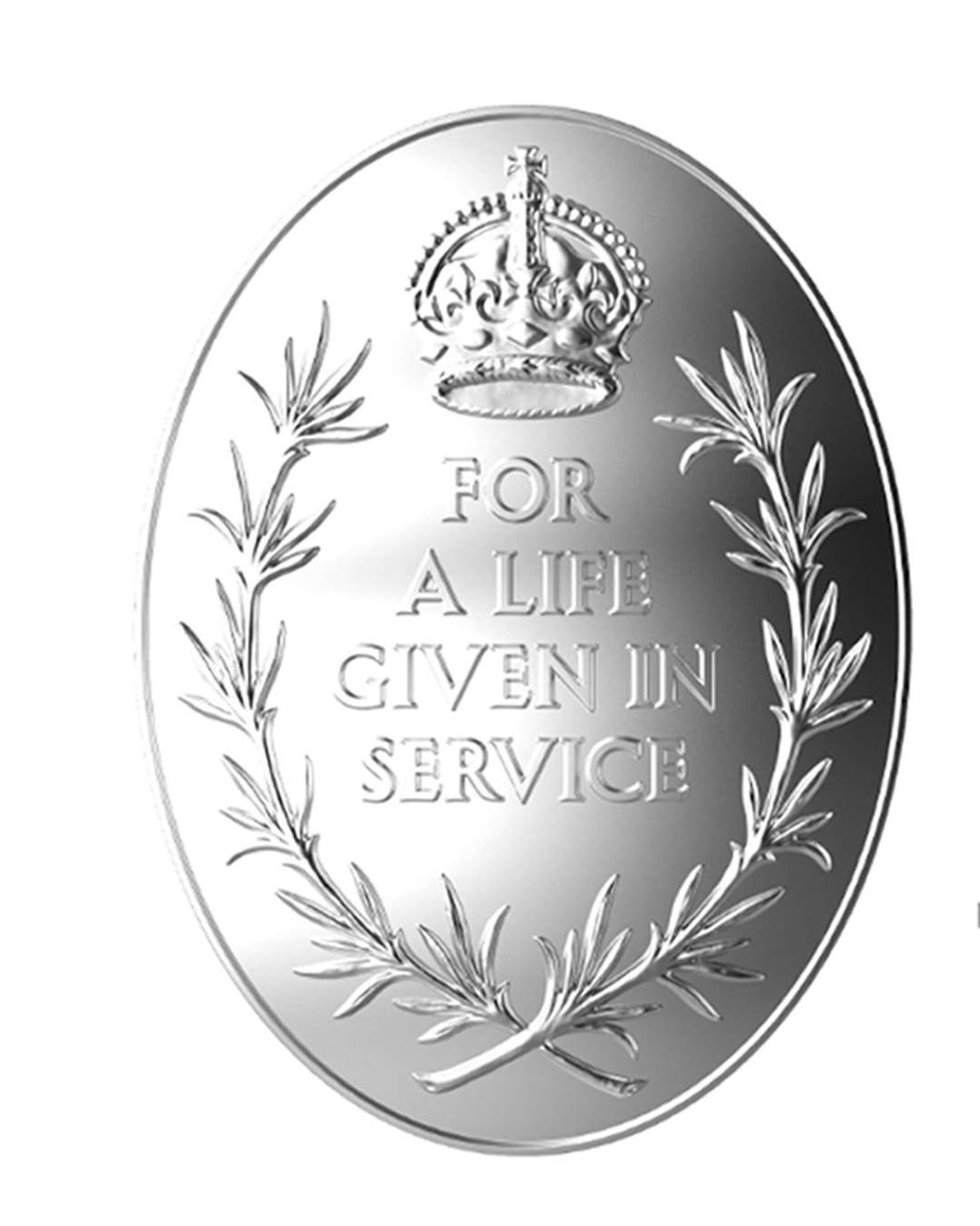 The Elizabeth Emblem is a national form of recognition which will be awarded to the next of kin of police officers, firefighters, and other public servants who died in the line of duty (Cabinet Office/PA)