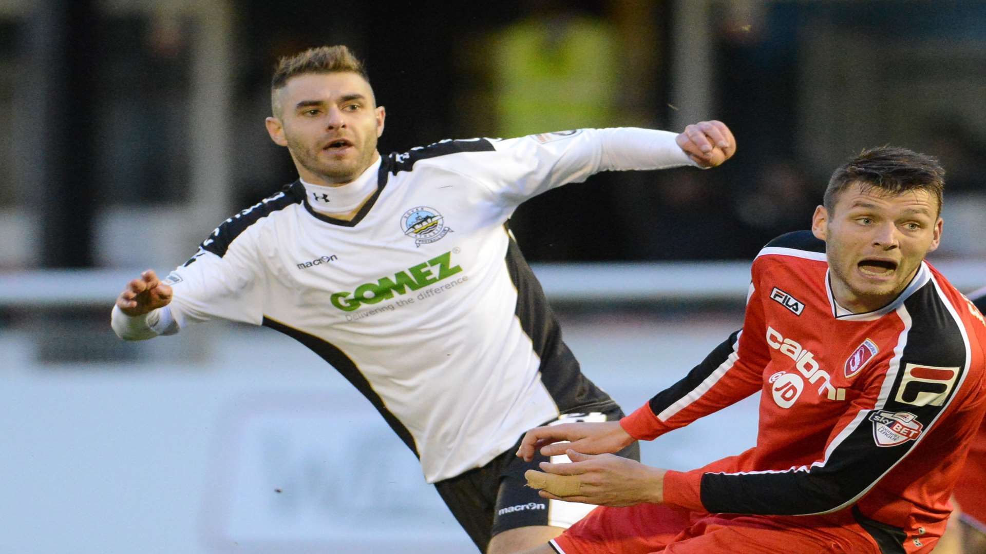 Nicky Deverdics scored Dover's first goal of the season