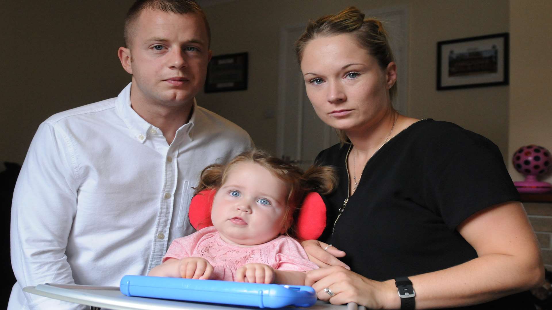 Elsie-Rose was born with a rare genetic disorder and parents, James and Natasha Nugent, were told she had a maximum of a year to live. Picture: Steve Crispe.