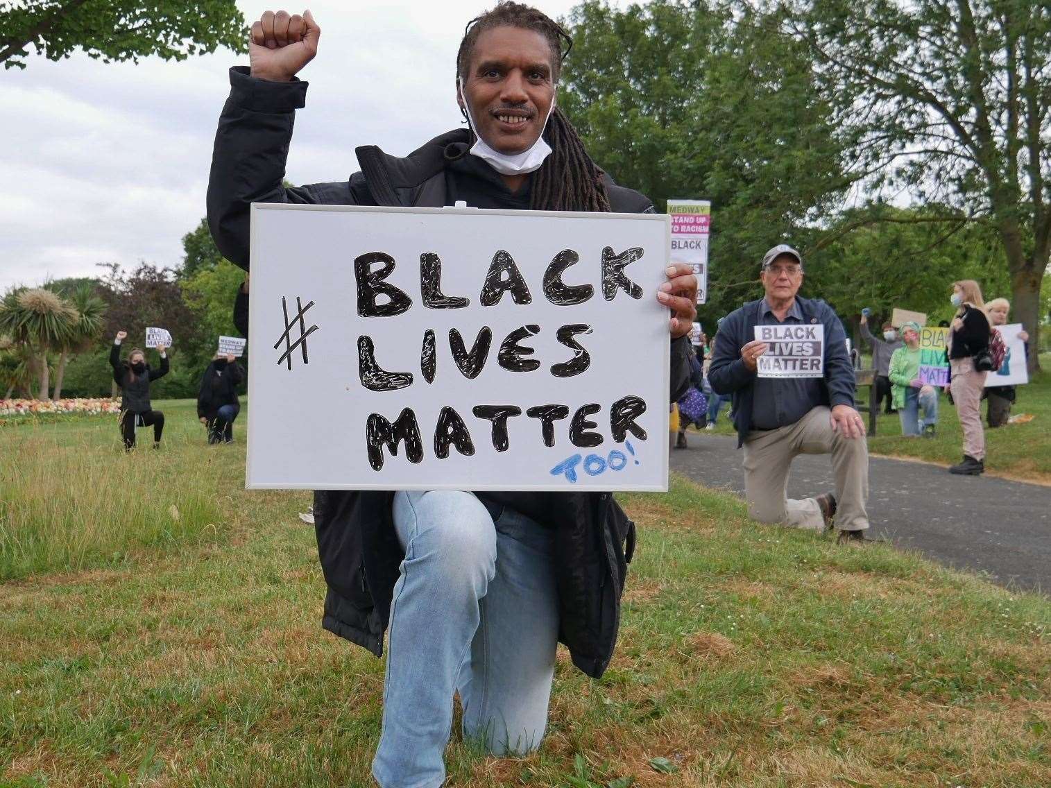 Black rights. Mostly peaceful protest.