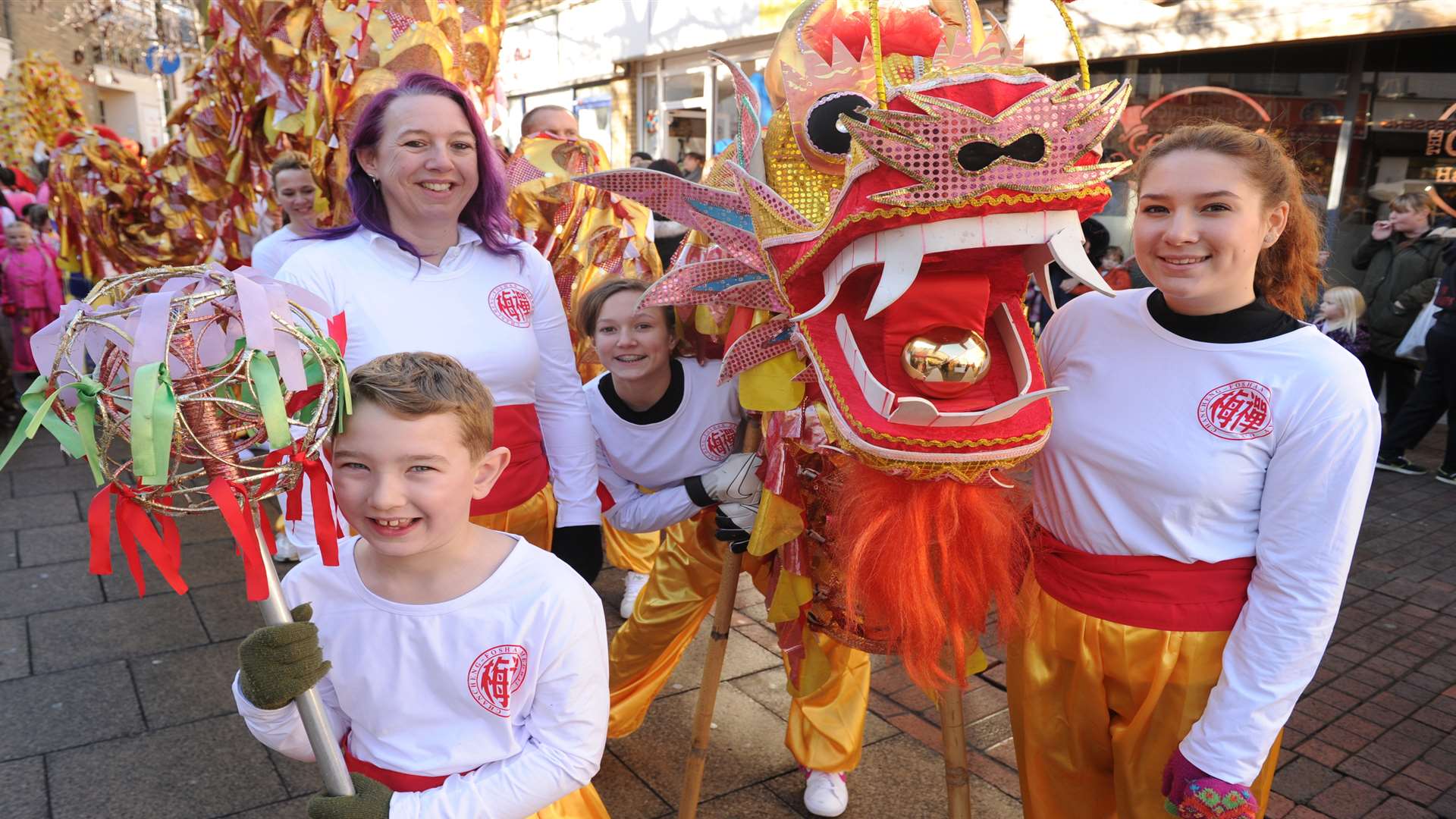 People enjoying the Chinese New Year celebrations in Chatham.