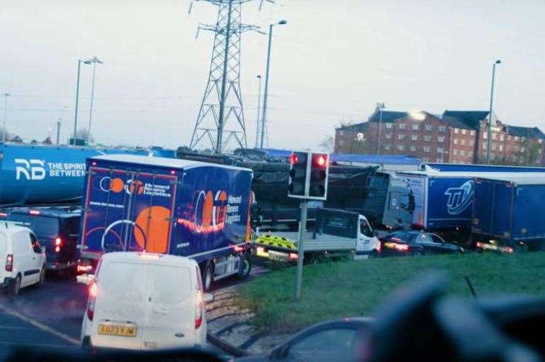 There are often problems with freight traffic getting stuck near the Dartford Crossing