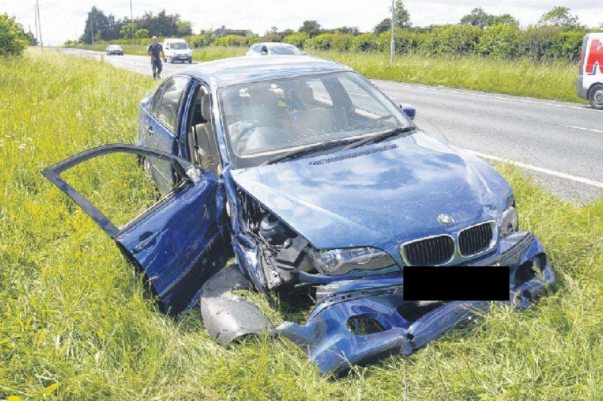 Two BMWs collided. Picture: Chris Davey