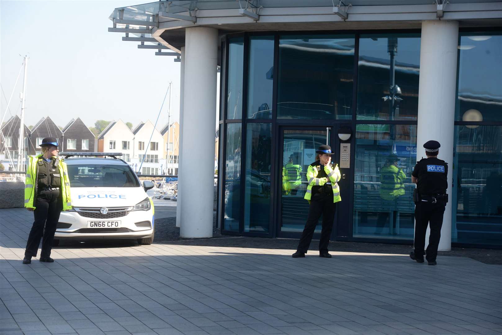 The scene at Chatham Dockside on Wednesday morning. Picture: Chris Davey