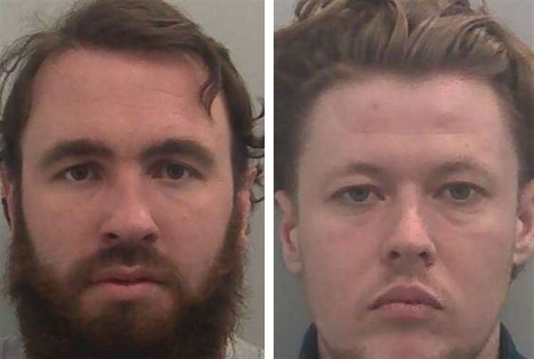 Sonny Maughan, 29, of Brakefield Road, Gravesend, and pal Emmanuel Scarrott, 28, of Basildon, Essex. Picture: Kent Police