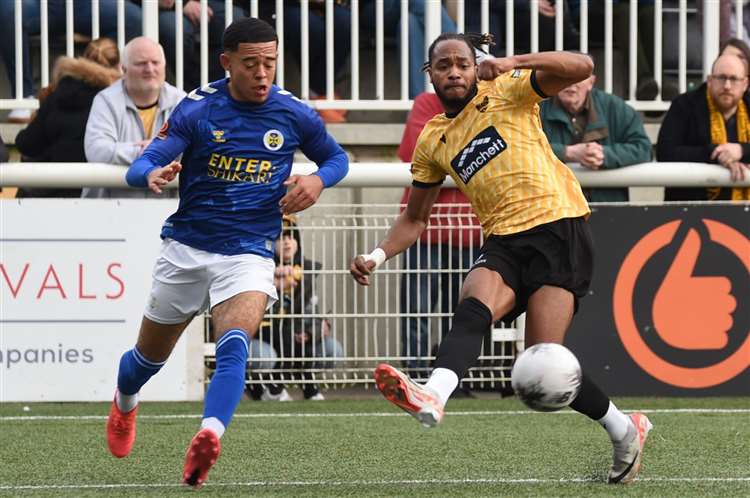 Harry Wheeler was back at the Gallagher as St Albans beat Maidstone 2-1. Picture: Steve Terrell