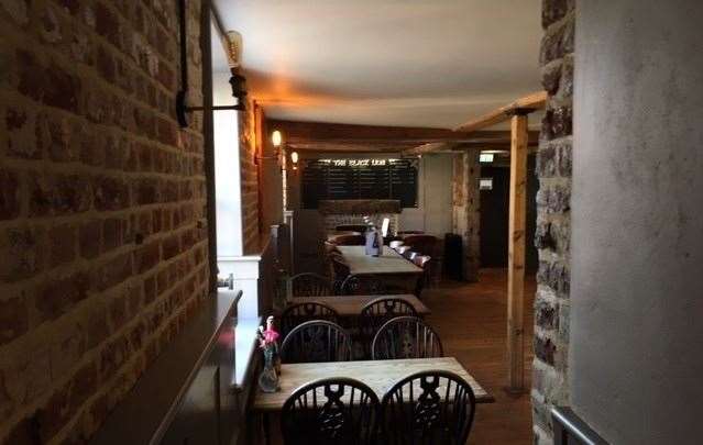 There are stools lining the bar for those just seeking a pint or two, but most of the pub is dedicated to tables for diners