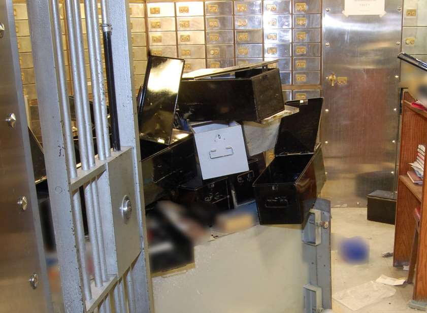 The damage after the raiders hit the Hatton Garden vault