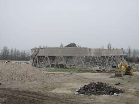 Above the Richborough storage tank.